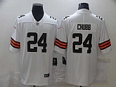 Nike Browns 24 Nick Chubb White 2020 New Vapor Untouchable Limited Jersey,baseball caps,new era cap wholesale,wholesale hats